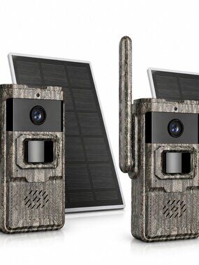 2 Pack New Cellular Trail Camera 2K Live Video Night Vision Game Cam
